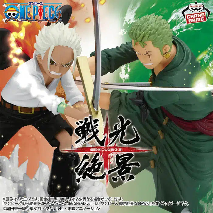 One Piece – Set Figurines Zoro Roronoa & S-Hawk Senkouzekkei